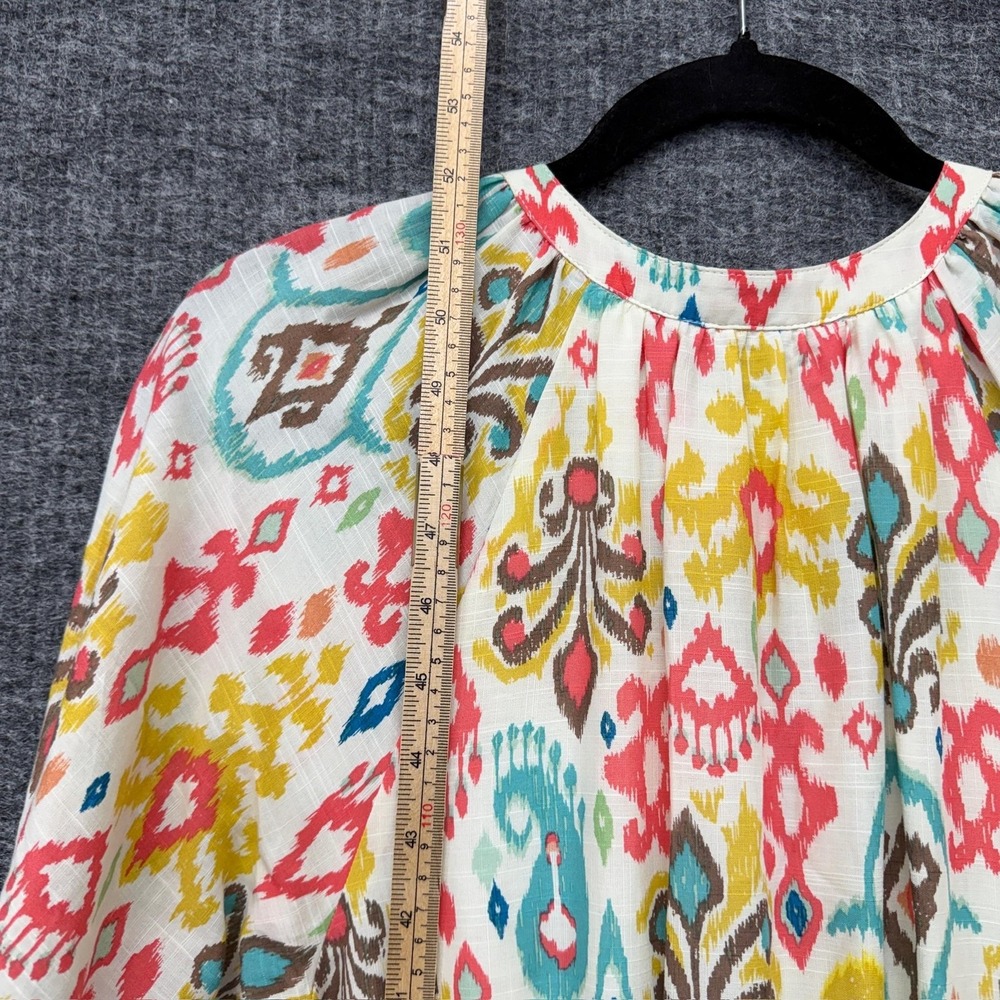 Anthropologie Felipa Maxi Dress Womens Medium Multicolor Ikat Midi Smocked NWT - Picture 9 of 11
